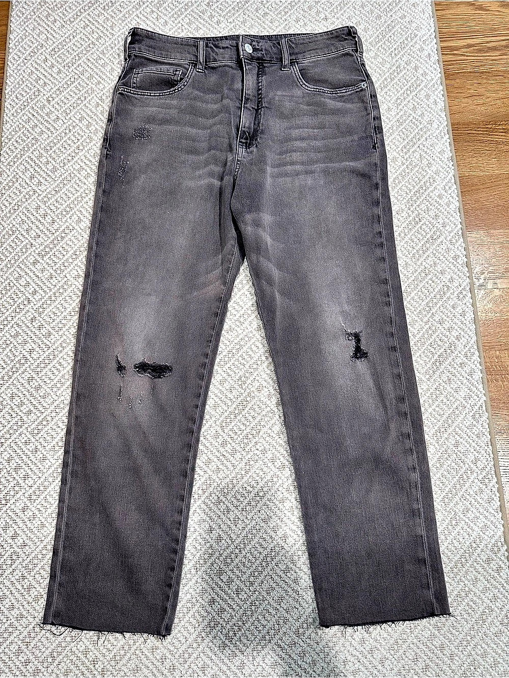 Pilcro Women's Straight Leg Jeans in Gray